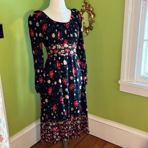 vintage 70s English boutique, Suzy G “peasant style” dress”